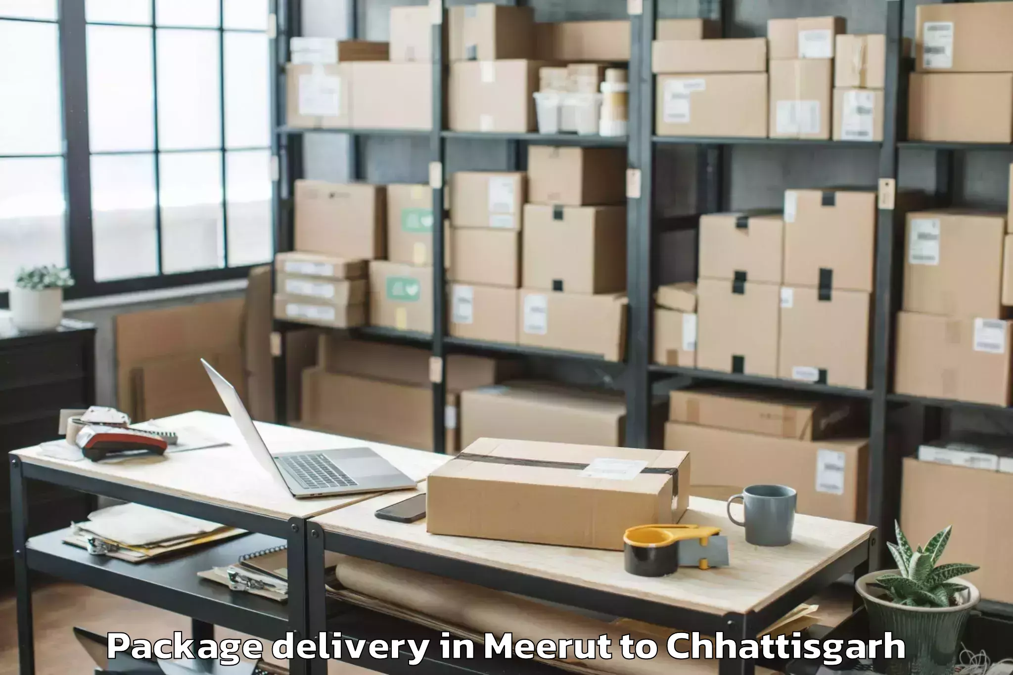 Top Meerut to Champa Package Delivery Available